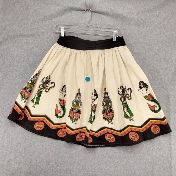 Sourpuss Circus Skirt Sideshow Swing Knee Length Multicolor Womens Size Small - Picture 6 of 9